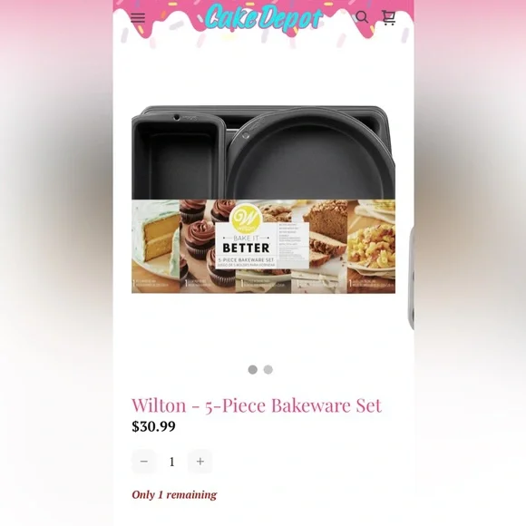 Wilton bake it better 5 piece bakeware set - Picture 3 of 4